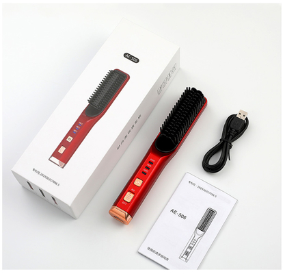 صفحه نمایش LED برس صاف کننده مو شارژی قابل حمل USB بی سیم قابل شارژ