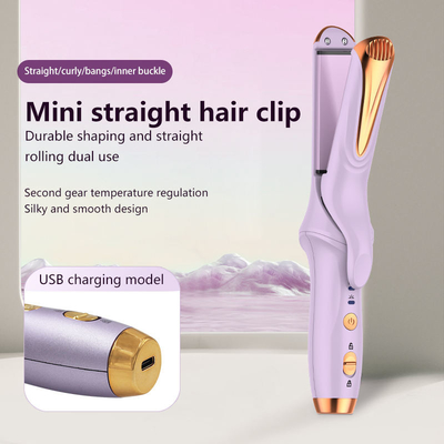آرایش موهای قابل حمل 2 در 1 صاف کننده مو و آرایشگر دمای LED بدون سیم سیرامیک مراقبت از مو و استایل آهن